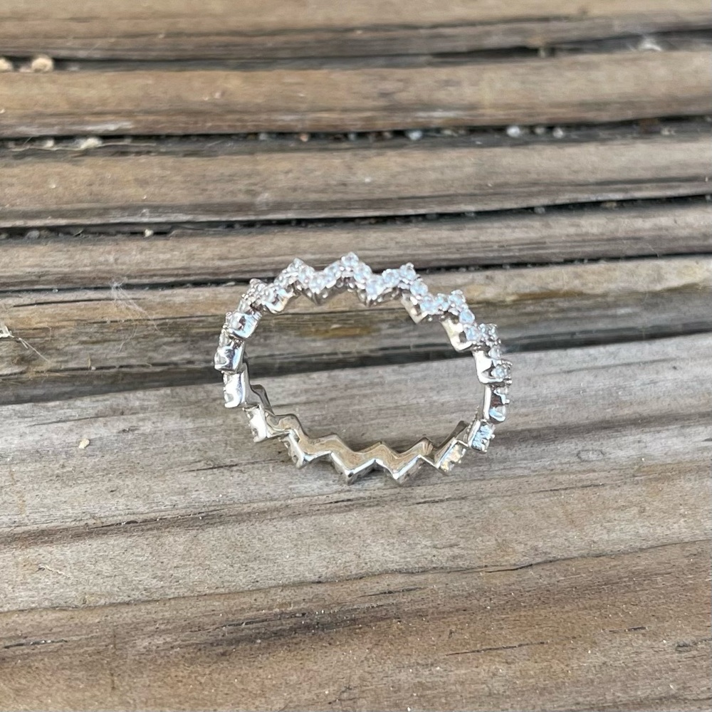 APM Monaco “Up & Down” Zigzag Ring – Silver – Excellent